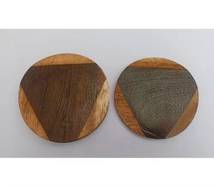 Sous-verres en résine et bois de qualité supérieure pour tasses à thé Sous-verres en bois personnalisés Décor de table Sous-verres en résine Tapis et tampons - Product Image 2