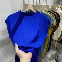 Suéter Holgado de Punto con Cuello Redondo, Estilo Hip Hop, para Mujer, de Seda Helada, Antiencogimiento, Manga Murciélago, 300g, Marca Erni Sports