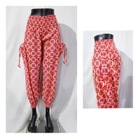 Pantalon Harem Décontracté d'Été pour Femme, Longueur Cheville, Couleurs Personnalisables, Logo, Respirant, Écologique, 100% Coton, Taille Élastique, Coupe Droite