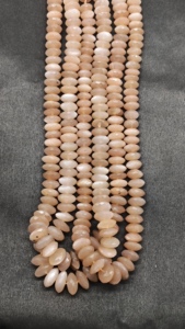 Venta caliente de alta calidad 7-10mm hebra de piedras preciosas de piedra lunar de melocotón Natural hermosas cuentas de platillo facetadas de corte alemán verde - Product Image 1