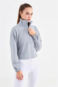 Chaquetas cortavientos de mujer de alta calidad, liso, básico, logotipo personalizado, entrenamiento físico, correr, ocio, deporte, chaqueta con cremallera - Product Image 4