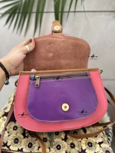 กระเป๋าถือหนังรีไซเคิลสไตล์ตะวันตกดีไซน์ใหม่กระเป๋าผู้หญิงหลากสีกระเป๋าสะพายไหล่ใช้ได้หลายแบบมีสไตล์ - Product Image 4