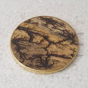 Posavasos de madera y resina de alta calidad, precio al por mayor, forma redonda, fiesta de cumpleaños, boda, cumpleaños, mesa decorativa de alta calidad - Product Image 4