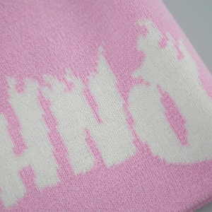 Bonnet chaud d'hiver unisexe pour adultes Bonnet souple tricoté de haute qualité avec écusson avec logo personnalisé en coton imprimé motif hiver - Product Image 5