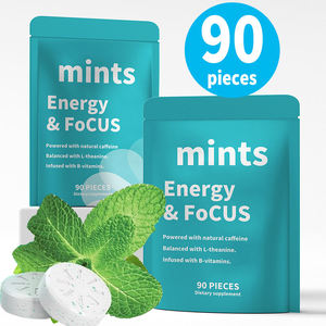 Wholesale L-Theanine Energy Caffeine Tablets Chewing Gums Support Energy Focus Sugar Free Peppermint Gum Tablets - Product Image 1