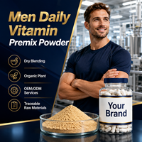 Poudre de prémélange multivitaminé quotidien pour hommes, personnalisée OEM, avec cholecalciférol, pour fabricants de compléments alimentaires