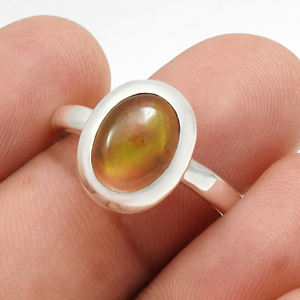 925 argent Sterling massif 100% cristal d'opale noire naturelle Protection des pierres précieuses Designer unique Anneaux en cristal de guérison faits à la main OEM - Product Image 5