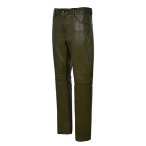 Handmade Slim-Fit Lambskin <b>Leather</b> Pants <b>for</b> <b>Men</b> Genuine Black <b>Leather</b> <b>Trousers</b> with Style Design Reasonable Price OEM Service - Product Image 2