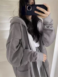 Sudadera con Capucha de Punto Personalizada con Logotipo, Modelo 2025, de Alta Calidad, Informal, Transpirable, de Manga Larga, Ropa de Invierno para Mujer - Product Image 6