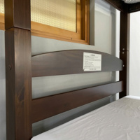 Lit superposé en bois massif de style moderne, design gain de place, pour chambre à coucher, école ou appartement d'hôtel
