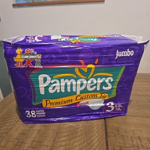 Muy raro sellado Vintage 2000 para pañales/pañales para bebés tamaño 3-38 CT Premium Fit suave transpirable fuga - Product Image 3
