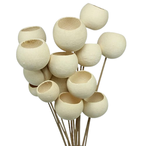 ระฆังถ้วยไม้อบแห้งตามธรรมชาติของตกแต่งบ้านตกแต่งคริสต์มาสที่มีขนาดและสีแตกต่างกัน - Product Image 6