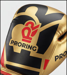 ถุงมือชกมวยหนังแท้สีทอง ProRing Professional ผลิตด้วยมือ พร้อมโฟมฉีดขึ้นรูป สำหรับการฝึกซ้อม - Product Image 2