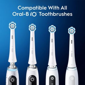Têtes de brosse de rechange Oral-B iO Series Gentle Care pour brosse à dents électrique Oral-B, lot de 2, blanc - Product Image 4