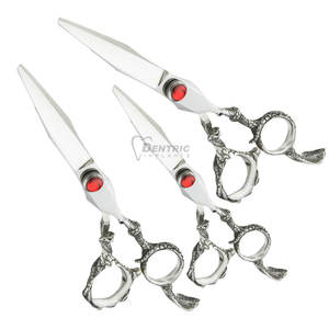 Ciseaux de coiffure professionnels ergonomiques pour droitiers, en acier inoxydable droit, haute précision, style élégant, tranchants - Product Image 2