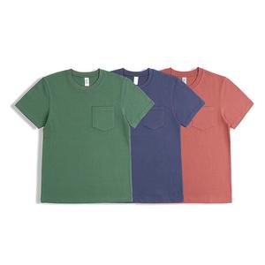 Custom Logo High Quality <b>Men's</b> 100% Cotton Solid Blank <b>T</b>-<b>shirt</b> with Front <b>Pocket</b> Casual Streetwear Regular Fit Short Sleeve - Product Image 6