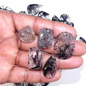 หินควอตซ์พลอยเทียมเทียมสีดำธรรมชาติที่สวยงามสำหรับทำเครื่องประดับขายส่ง - Product Image 3