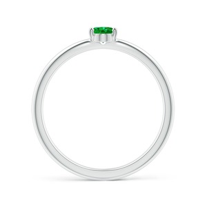 Classico 925 solitario in argento Sterling gemma ovale smeraldo Unisex regalo di anniversario di matrimonio gioielli per feste all'ingrosso - Product Image 3