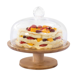 Wholesale Customized Wood Cake Platter Tray <b>Tools</b> Decorative Serving Platter and <b>Dessert</b> Dome Container for Home Use - Product Image 2