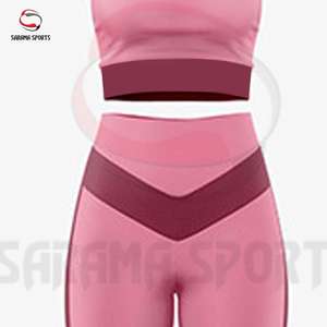 ชุดโยคะผู้หญิงแบบสั่งทำใหม่ล่าสุด ชุดบราและกางเกงโยคะสุดฮอตเซ็กซี่ ชุดบราออกกำลังกายและเลกกิ้ง - Product Image 3