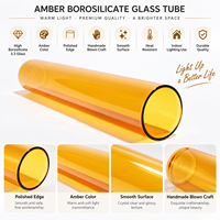 OEM Tube de verre ambré à haute teneur en borosilicate 3.3 Éclairage intérieur Lustre pour la maison Abat-jour soufflé à bord poli cuit à distance Chine