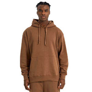 Sudadera con capucha unisex personalizada de alta calidad de peso pesado 100% de algodón con forro polar suelto básico de talla grande con cuerda para el invierno - Product Image 2