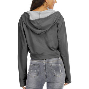 Custom Logo Streetwear <b>Women</b> Crop Top Hoodies Pullover <b>Women</b> Crop Hoodie Ladies Casual Wear 2026 - Product Image 5