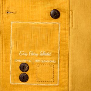 Saffron corduroy jacket with a rumpled, relaxed look, perfect for layering over tees or pairing with matching <b>pants</b> - Product Image 4