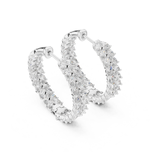 Elegantes pendientes de diamantes cultivados en laboratorio con forma de marquesa, joyería fina de lujo certificada por IGI, pedidos al por mayor y personalizados - Product Image 1