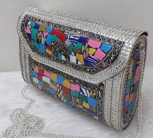 Boho Chic Perlé Pochette Fait Main Ethnique Femmes Sac - Product Image 5