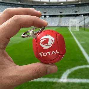 Custom Mini PU <b>Football</b> Ball Keychain With Logo Printing For Promotional Gifts, Corporate Branding, Sports Events & Advertising - Product Image 2