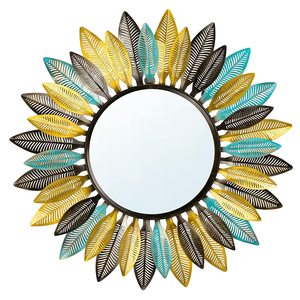 Colorful Leaves Modern Home Deco Mirror Wall & Panels Mounted Elegant Mirror Factory Customized High Selling Decors <b>Accessories</b> - Product Image 6