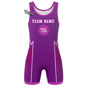 Singlet de Lucha Libre para Hombre, Elástico en la Parte Delantera, Transpirable, Duradero, de Secado Rápido, Colores y Logotipo Personalizables - Product Image 1