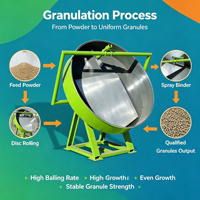Granulateur à disques haute efficacité, conception à arc intégré pour la granulation de la poudre de charbon et du ciment