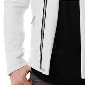 Veste en cuir véritable de haute qualité avec logo personnalisé sur le devant, coupe-vent et respirante, vêtements décontractés pour hommes - Product Image 5
