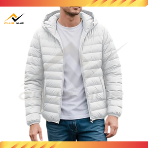Grande vente hiver Sports de plein air léger blanc doudoune capuche avant coupe-vent respirant vêtements d'extérieur imperméables Pakistan - Product Image 4