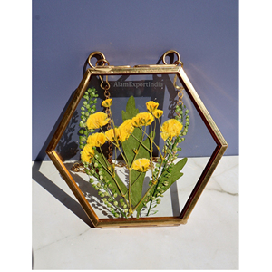 Reasonable Price Clear Glass Hanging Chain <b>Gold</b> Finished Mini <b>Photo</b> <b>Frame</b> Pressed Flower Decorative Wall Mount <b>Photo</b> Holder Deco - Product Image 6