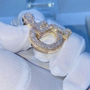 14K Yellow Gold Plated Iced Wheelchair Pendant VVS Moissanite Handicap Logo <b>Charm</b> Hip Hop Style Men's <b>Wedding</b> Gift - Product Image 4