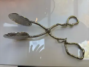 New Kitchen Set Tolls <b>Tongs</b> Stainless Steel Brass polished Golden <b>ice</b> <b>tongs</b> Customized logo <b>tongs</b> - Product Image 6