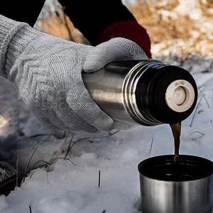 Gants en laine pour hommes, gants en tricot doux, sports de plein air d'hiver, gants en laine pour hommes, gants en tricot épais et chauds - Product Image 4