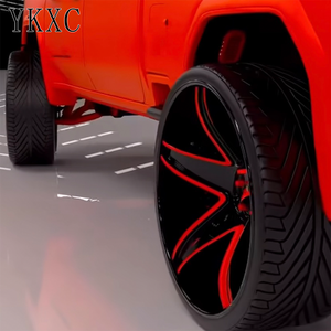 YKXC per Cerchi in Lega di Alluminio Forgiati Personalizzati a Due Pezzi Rosso e Nero da 18 19 20 21 <span class=keywords><strong>22</strong></span> <span class=keywords><strong>23</strong></span> e 24 Pollici Adatti per Ruote BMW e Audi - Product Image 2