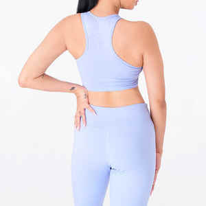 Ensemble de Yoga sans couture de haute qualité pour femmes soutien-gorge de sport de bonne qualité Legging respirant grande taille écologique avec motif solide - Product Image 5