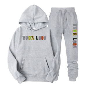 Survêtements à broderie chenille personnalisés pour hommes, survêtements à capuche OEM, pantalons de survêtement, serviette, broderie, ensembles de jogging respectueux de l'environnement - Product Image 4