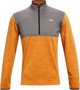 <b>Half</b> Zip t <b>Shirts</b> for Men Long Sleeve Latest Design Custom Made Cheap Price <b>Half</b> <b>Button</b> Long Sleeve Men's T-<b>shirts</b> - Product Image 1
