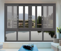 Ventanas Corredizas Grandes de Aleación de Aluminio para Balcones, Ventanas Corredizas de Vidrio Templado de Lujo Hechas a Medida para Hoteles y Villas, para Apartamentos