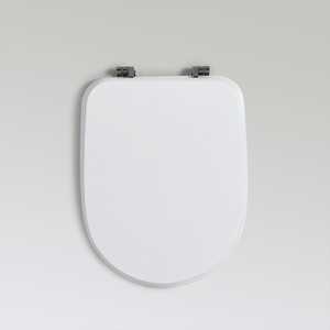 Sedile WC in MDF Laccato Bianco Aretusa con Cerniere Cromate di Koricini - Product Image 2