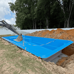Venta al por mayor de fábrica barato pequeño Rectangular al aire libre hogar familia jardín perro Spa <span class=keywords><strong>piscina</strong></span> de fibra de vidrio inmersión <span class=keywords><strong>piscina</strong></span> familiar - Product Image 1