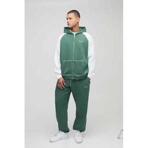 Conjuntos de chándal para hombre de alta calidad personalizados OEM al por mayor, conjunto de chándal para correr con cremallera, chándales de equipo deportivo transpirables para hombre - Product Image 1