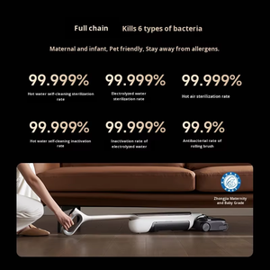 เครื่องล้างพื้นไร้สาย Mijia รุ่นดั้งเดิม 4 Pro แรงดูด 21000Pa ป้องกันผมพันกัน 100 ℃   น้ำร้อนทำความสะอาดตัวเองได้ ใช้งานได้นาน 40 นาที - Product Image 3