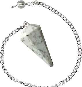 จี้คริสตัล howlite สีขาวหินโมราโซฮาสำหรับการบำบัดพลังงาน - Product Image 3